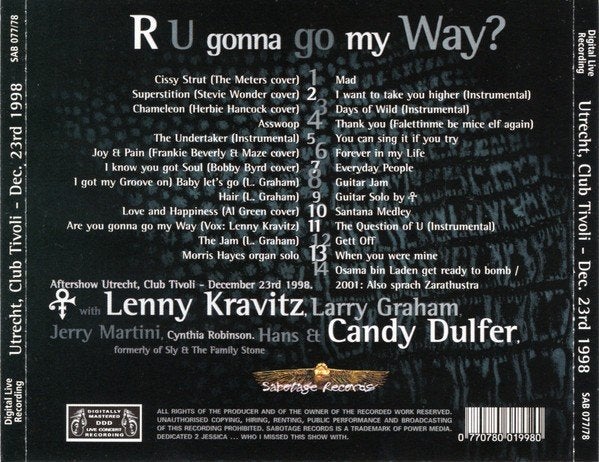PRINCE - R U GONNA GO MY WAY? (2CD) NPS Festival Aftershow, Import, Live-album, Nieuw in verpakking, Verzenden