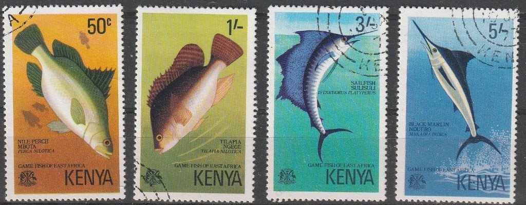 3066. Kenia 66/69 gest. Vissen, Ophalen of Verzenden, Overige landen, Gestempeld