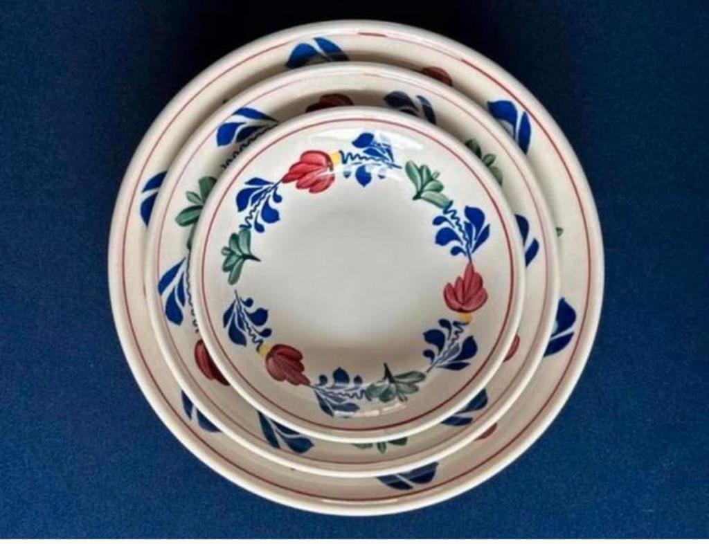 Boerenbont set diamantschaaltjes, Ophalen of Verzenden, Aardewerk, Boerenbont, Schaal of Schalen