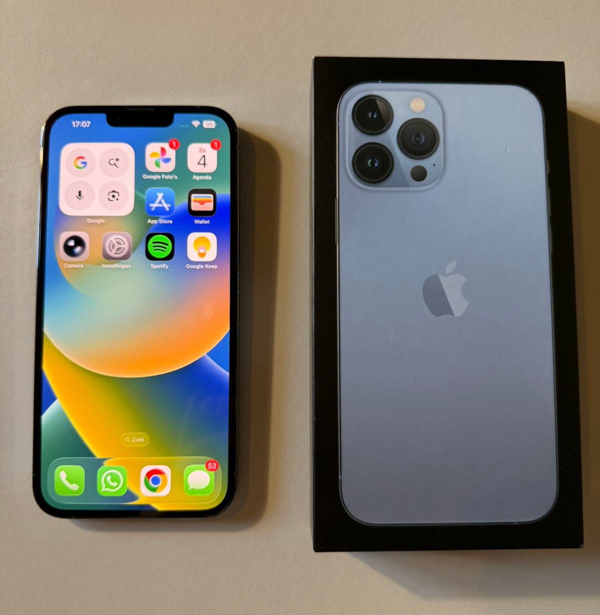 iPhone 13 Pro Max 128GB - Topconditie - 97% batterij + doos, Ophalen, 97 %, 128 GB, Blauw