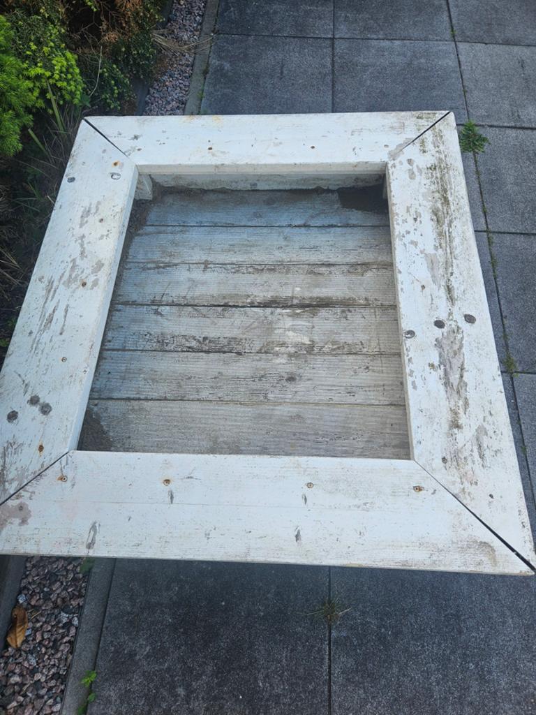 Robuuste verrijdbare houten zandbak, Kinderen en Baby's, Speelgoed | Buiten | Zandbakken, Ophalen, Gebruikt