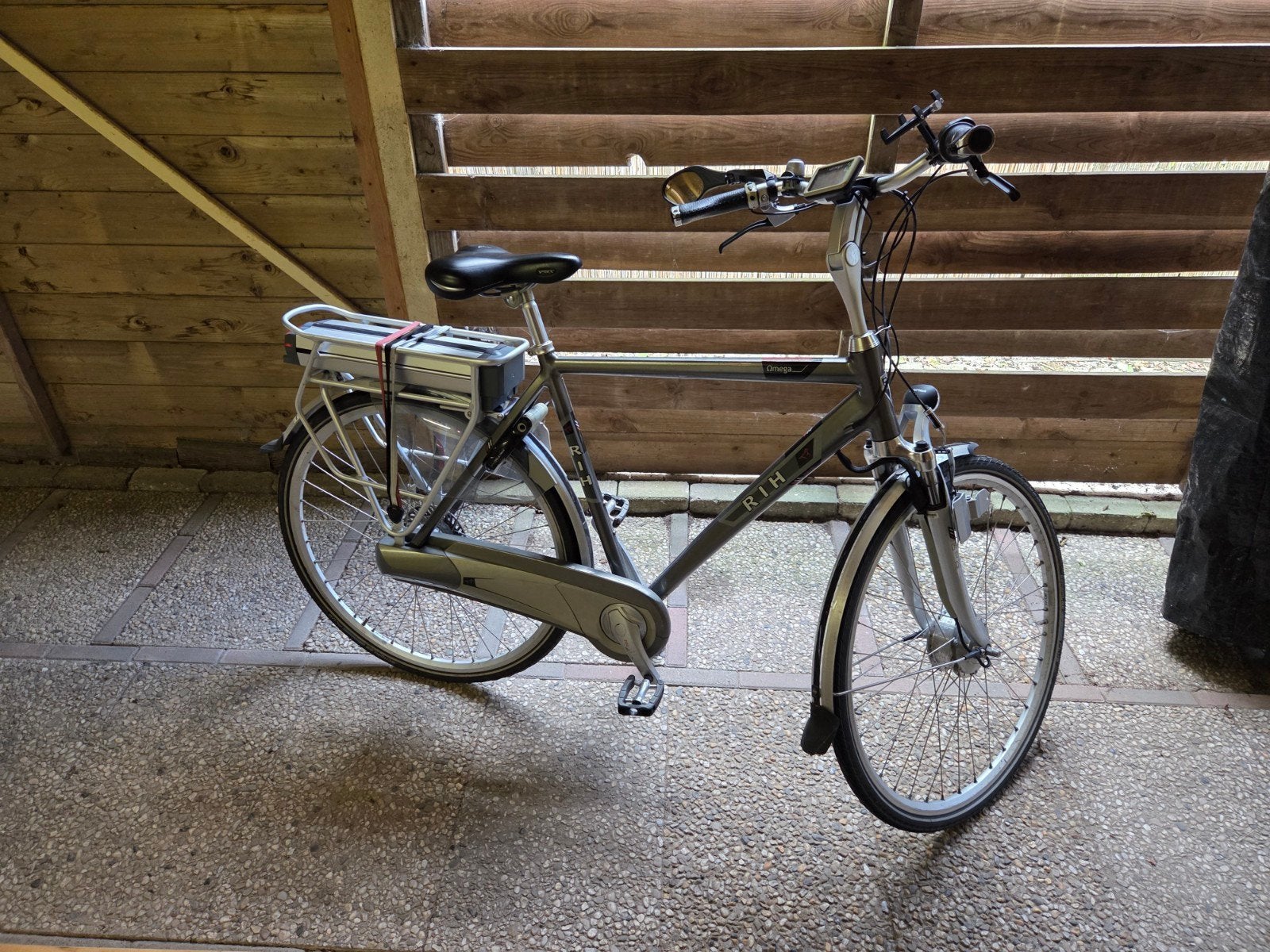 RIH Omega elektrische fiets 56 inch, Gebruikt, 55 tot 59 cm, 30 tot 50 km per accu, Ophalen