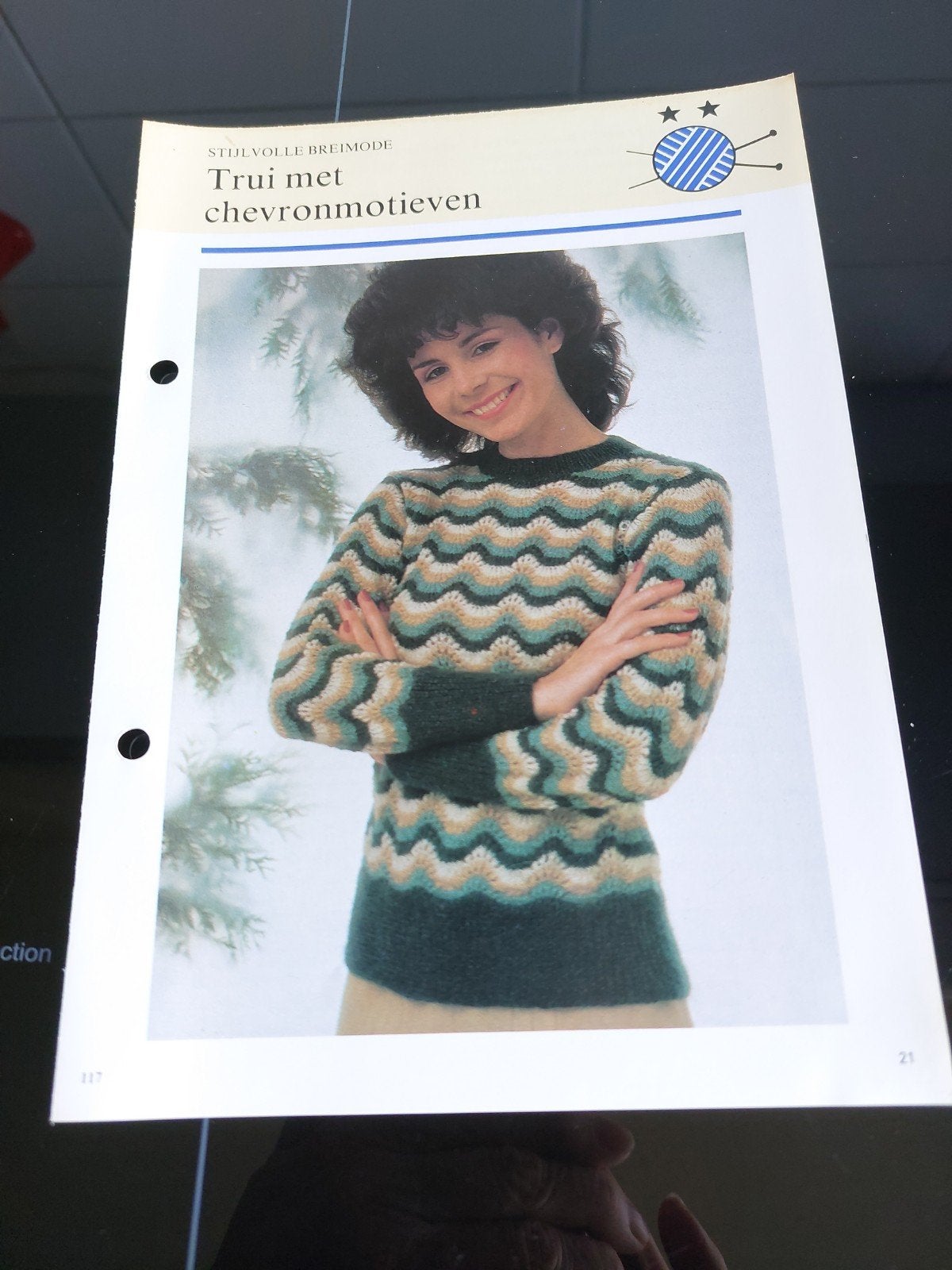 Breipatroon: Trui met chevronmotieven, Ophalen