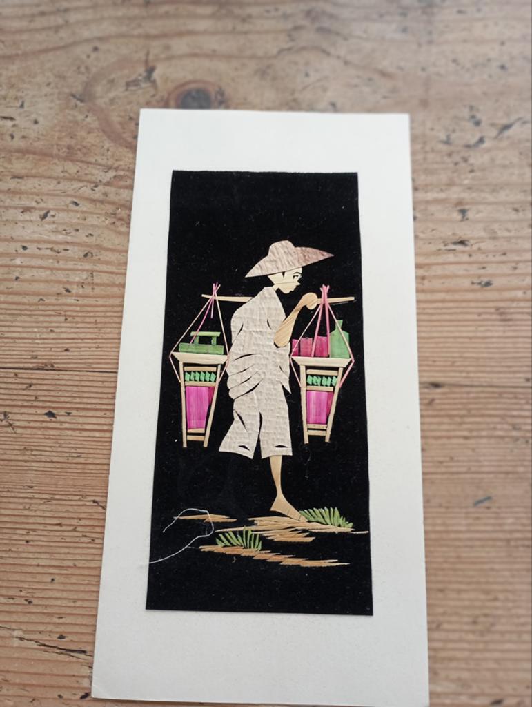 Aziatische kunst bamboe, Antiek en Kunst, Ophalen of Verzenden