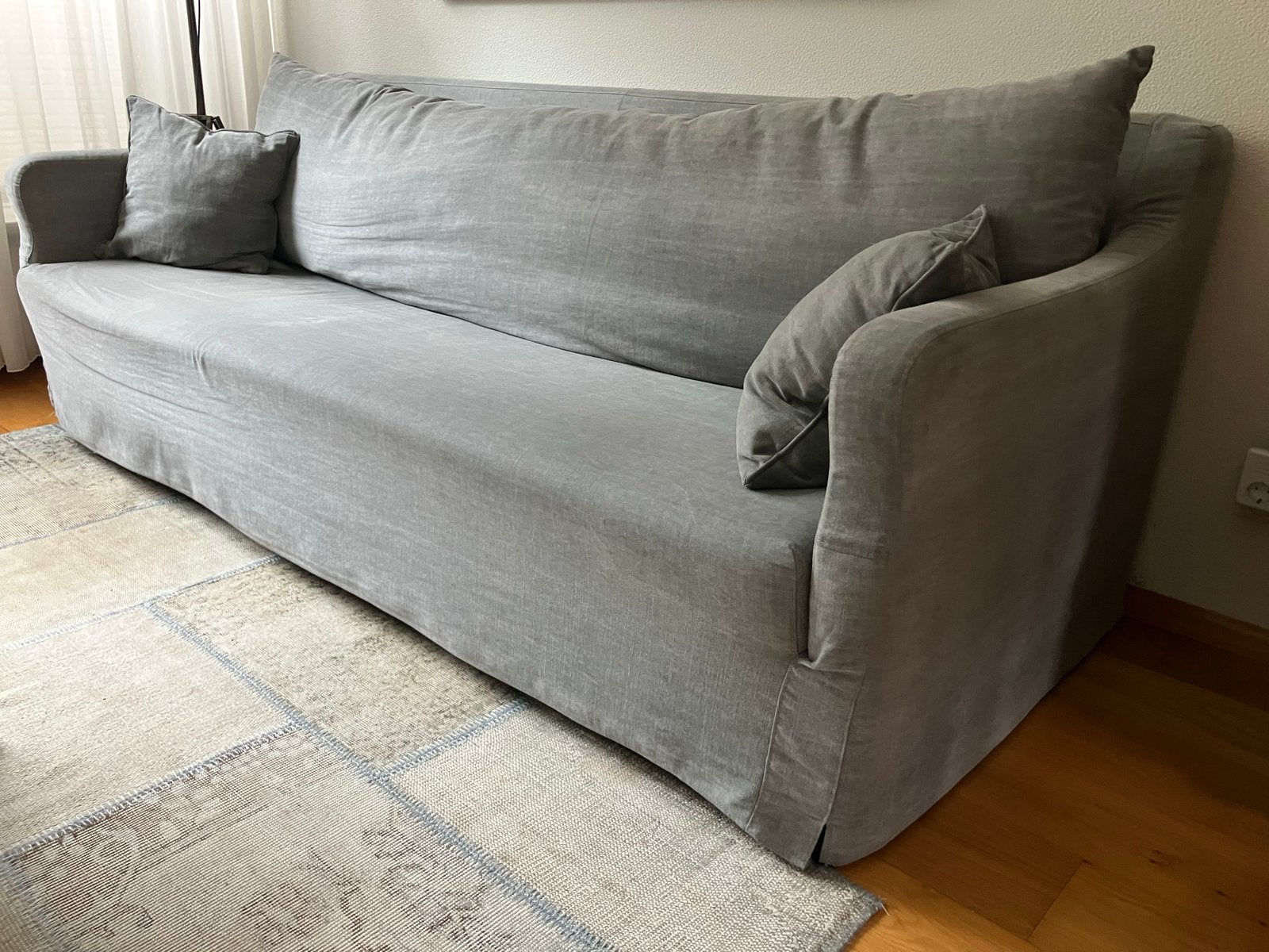 Hoffz landelijke woonstijl bank 240 cm, Ophalen, Gebruikt, Driepersoons, Rechte bank