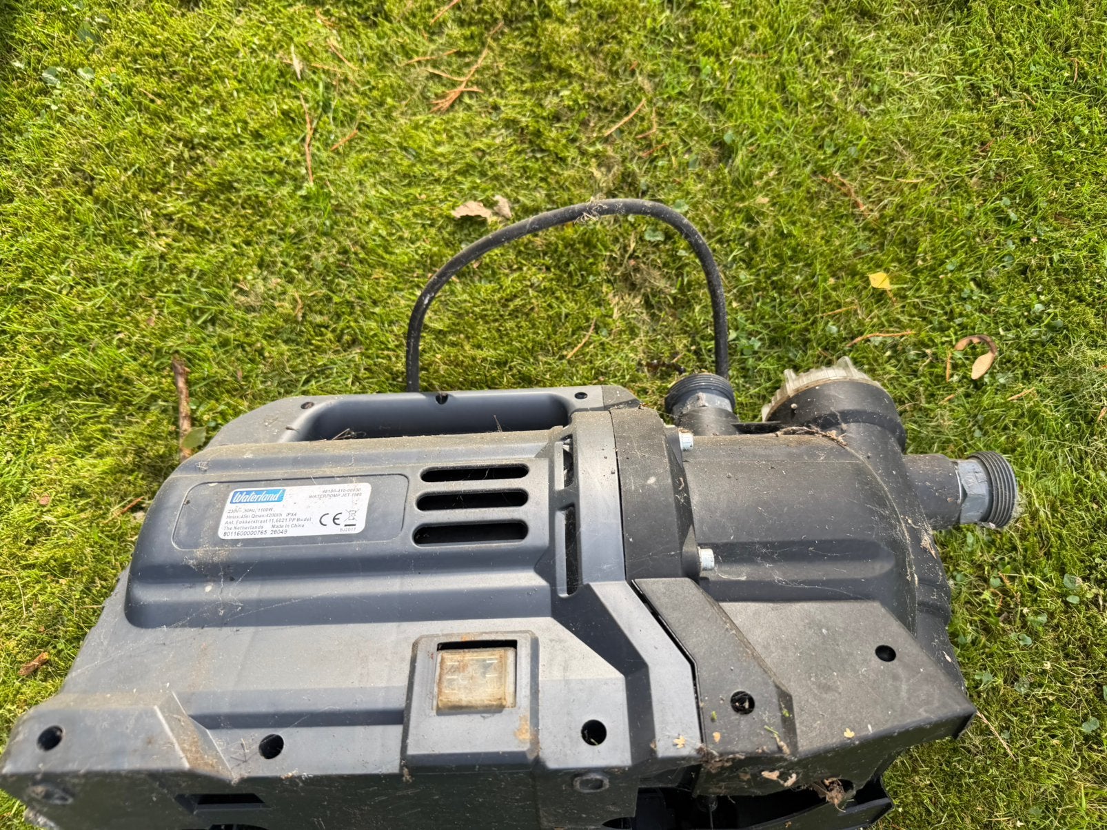 Waterpomp/grondpomp Waterland JET 15001100W - Werkt goed!, Doe-het-zelf en Verbouw, Ophalen, Gebruikt, Elektromotor