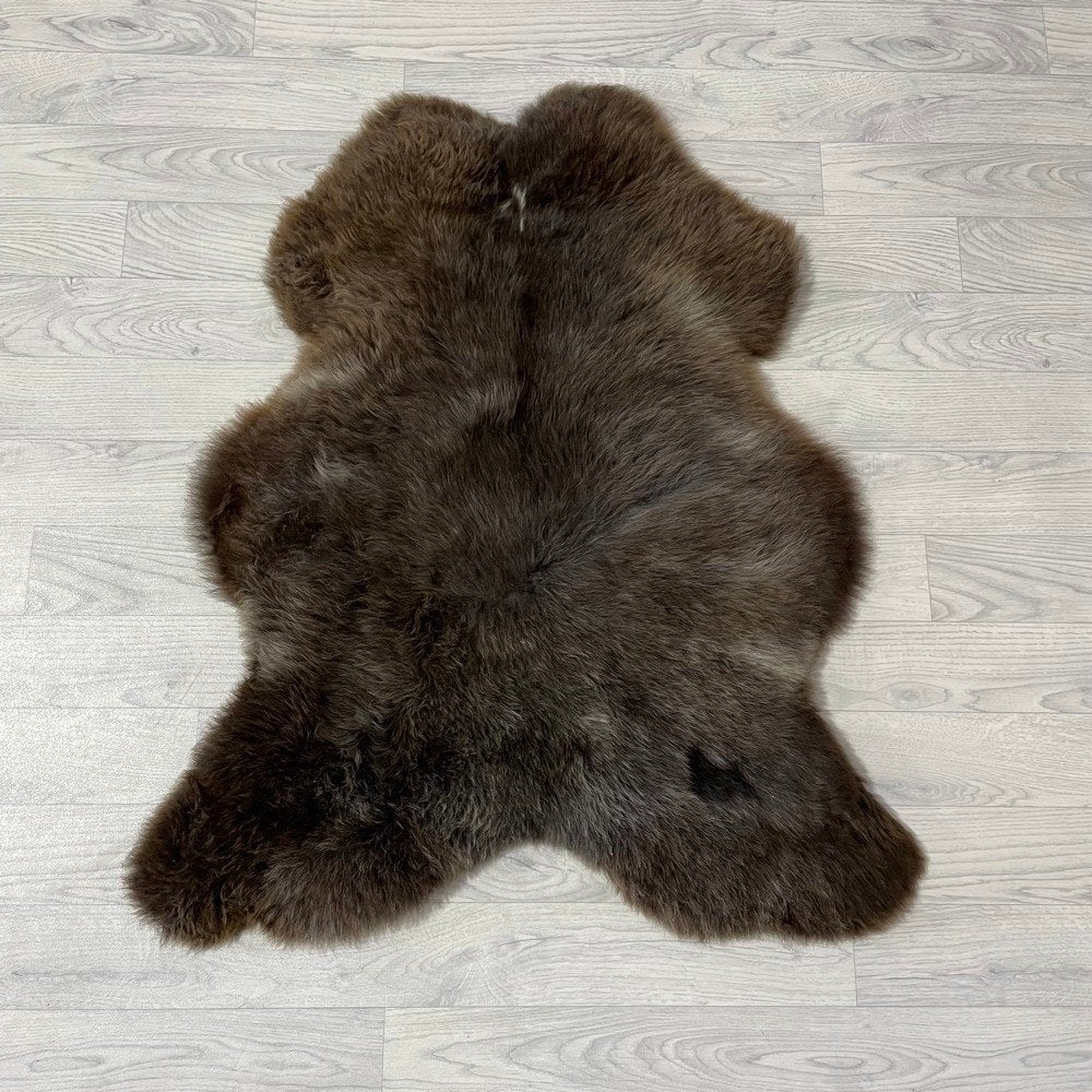 Schapenvacht bruin multicolor 95x80cm #1715 | Lederstore, Nieuw, Overige vormen, Zwart, 50 tot 100 cm