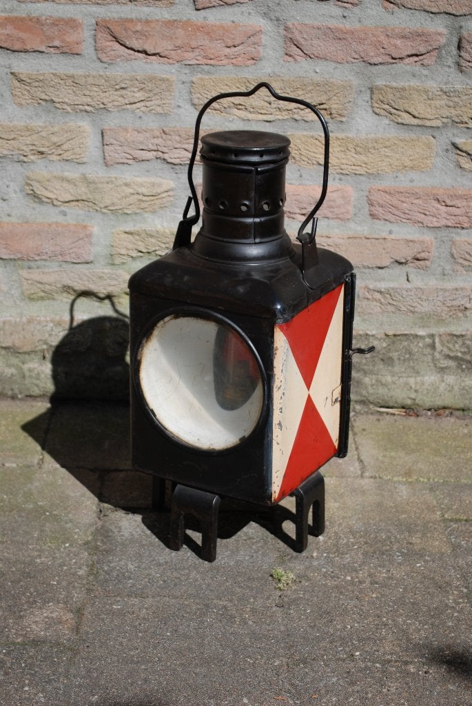 Antieke Spoorweg seinlamp lantaarn olielamp, Ophalen, Trein, Gebruikt, Overige typen