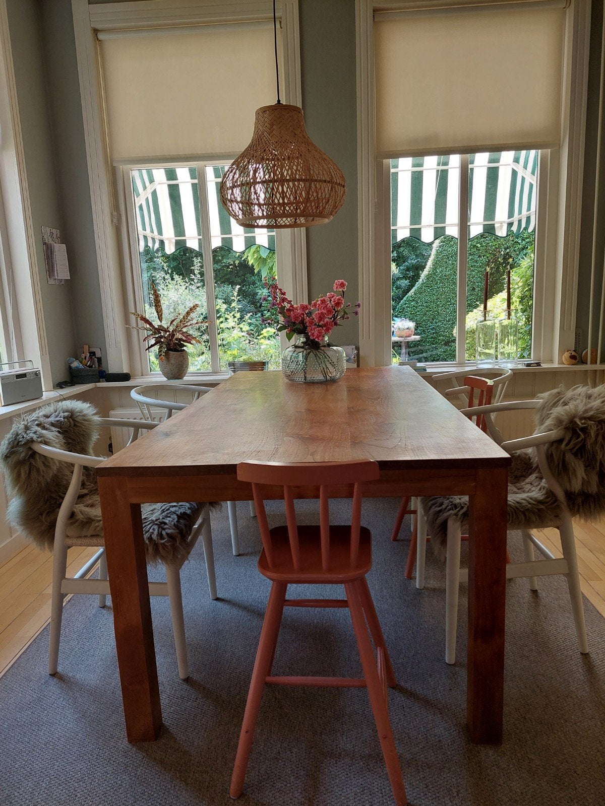 Eettafel, Huis en Inrichting, Tafels | Eettafels, Ophalen, Gebruikt, 100 tot 150 cm, Teakhout