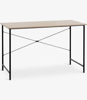 Vandborg Bureau Eiken Zwart 120x75x60, Huis en Inrichting, Bureaus, Zwart, Gebruikt, Spaanplaat of MDF, Ophalen of Verzenden