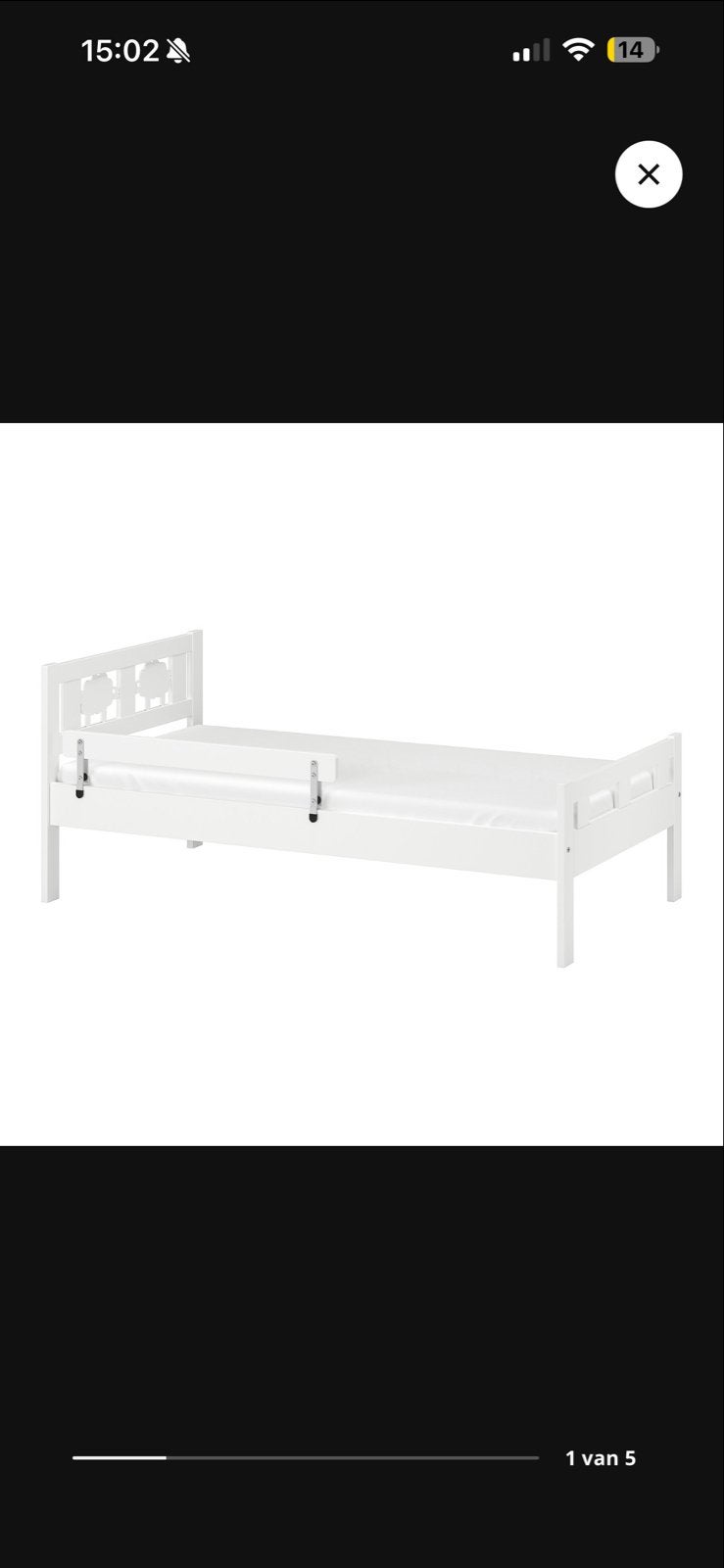 Peuterbed inclusief matras - Zo goed als nieuw, 70 tot 85 cm, Ophalen of Verzenden, Zo goed als nieuw, Matras