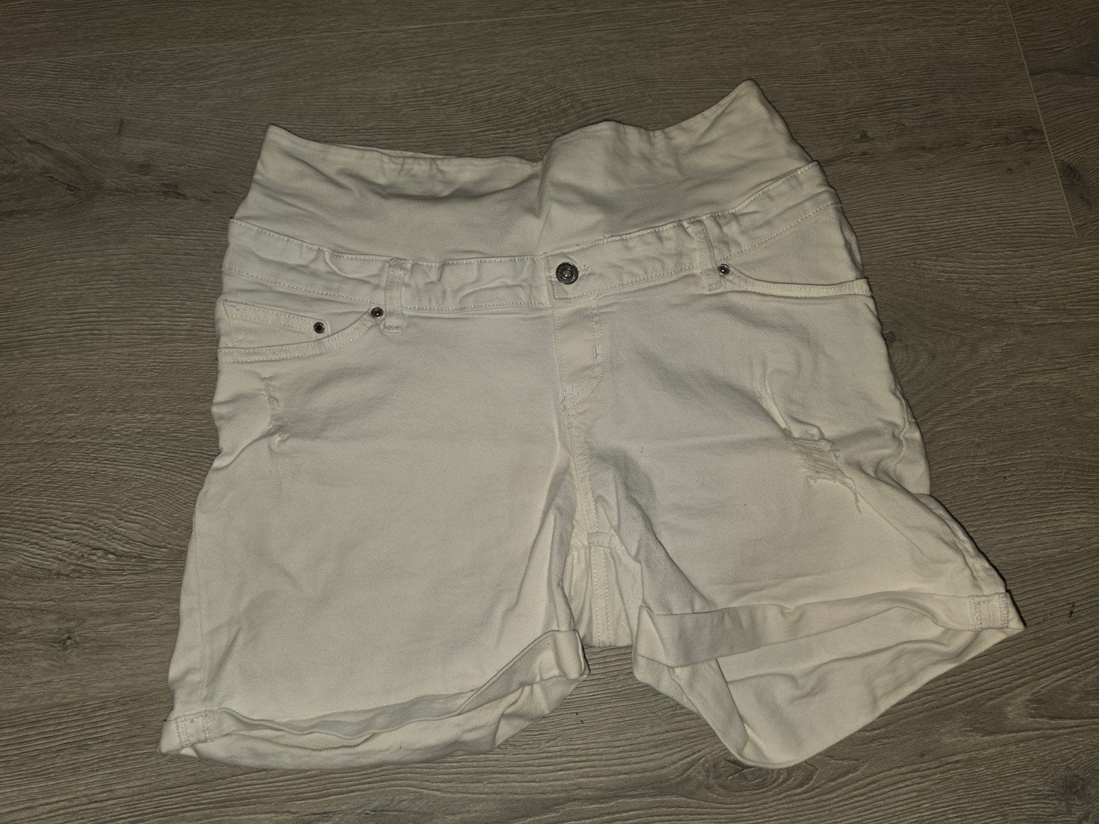 Witte positiekleding shorts maat 46, Kleding | Dames, Wit, Maat 46/48 (XL) of groter, Ophalen of Verzenden, H&M Mama