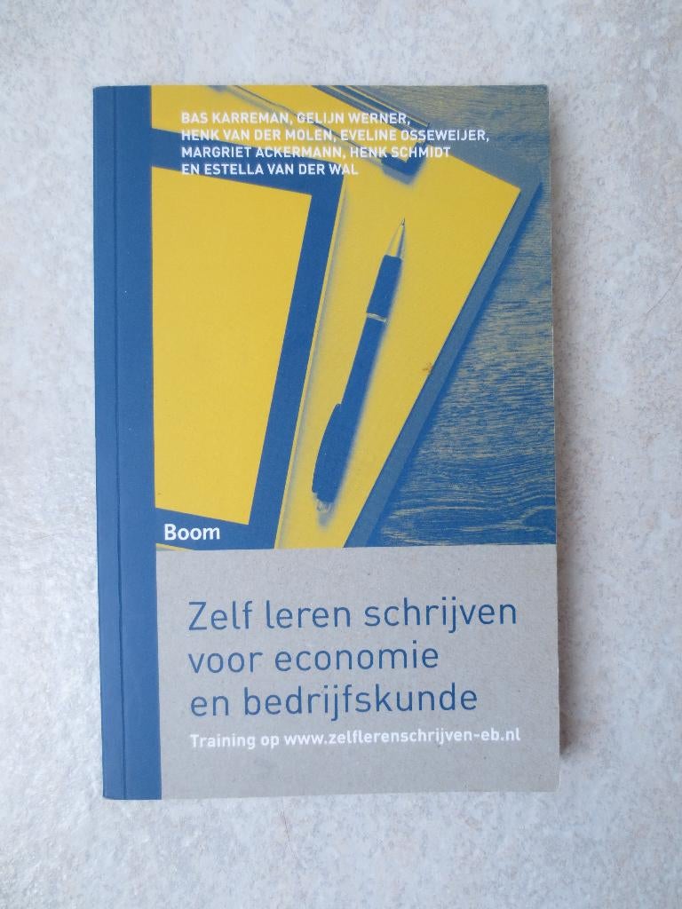 Zelf leren schrijven voor economie en bedrijfskunde-Karreman, Ophalen of Verzenden, Alpha, WO, Karreman