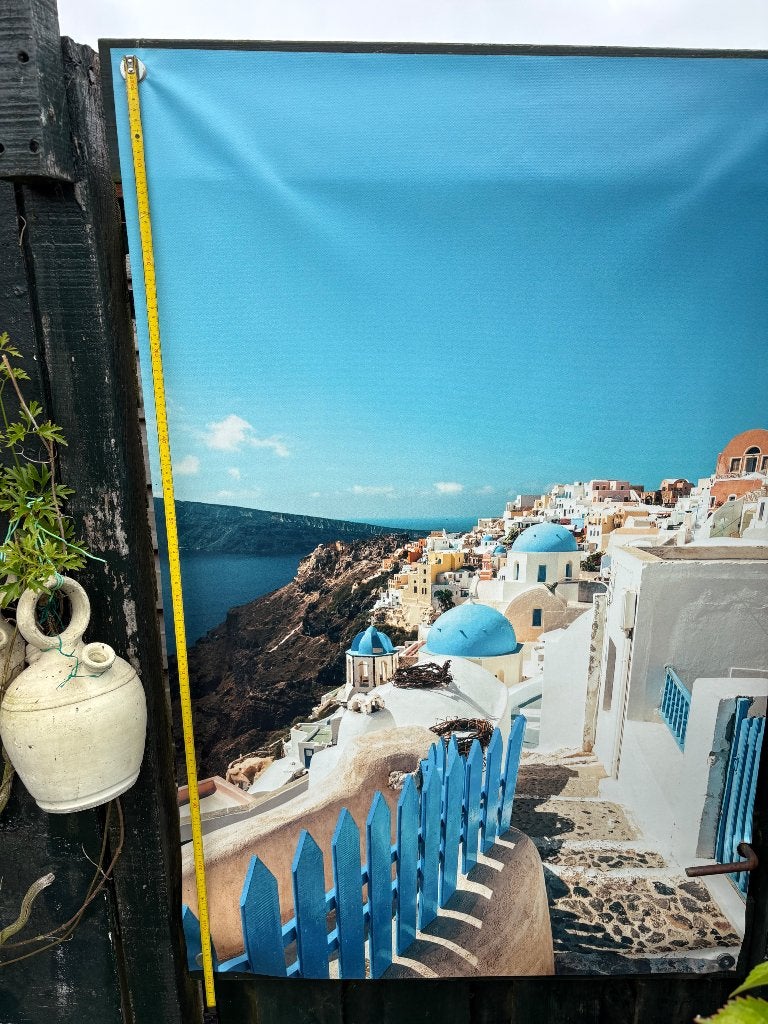 Tuinposter Santorini Griekenland, Tuin en Terras, Tuinbeelden, Ophalen, Gebruikt, Kunststof, Overige typen
