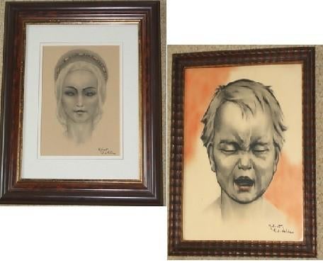 2 Mooie Potloodtekeningen van Robert van de Velde [1895-78], Minder dan 50 cm, Ophalen of Verzenden, Zo goed als nieuw, Minder dan 50 cm