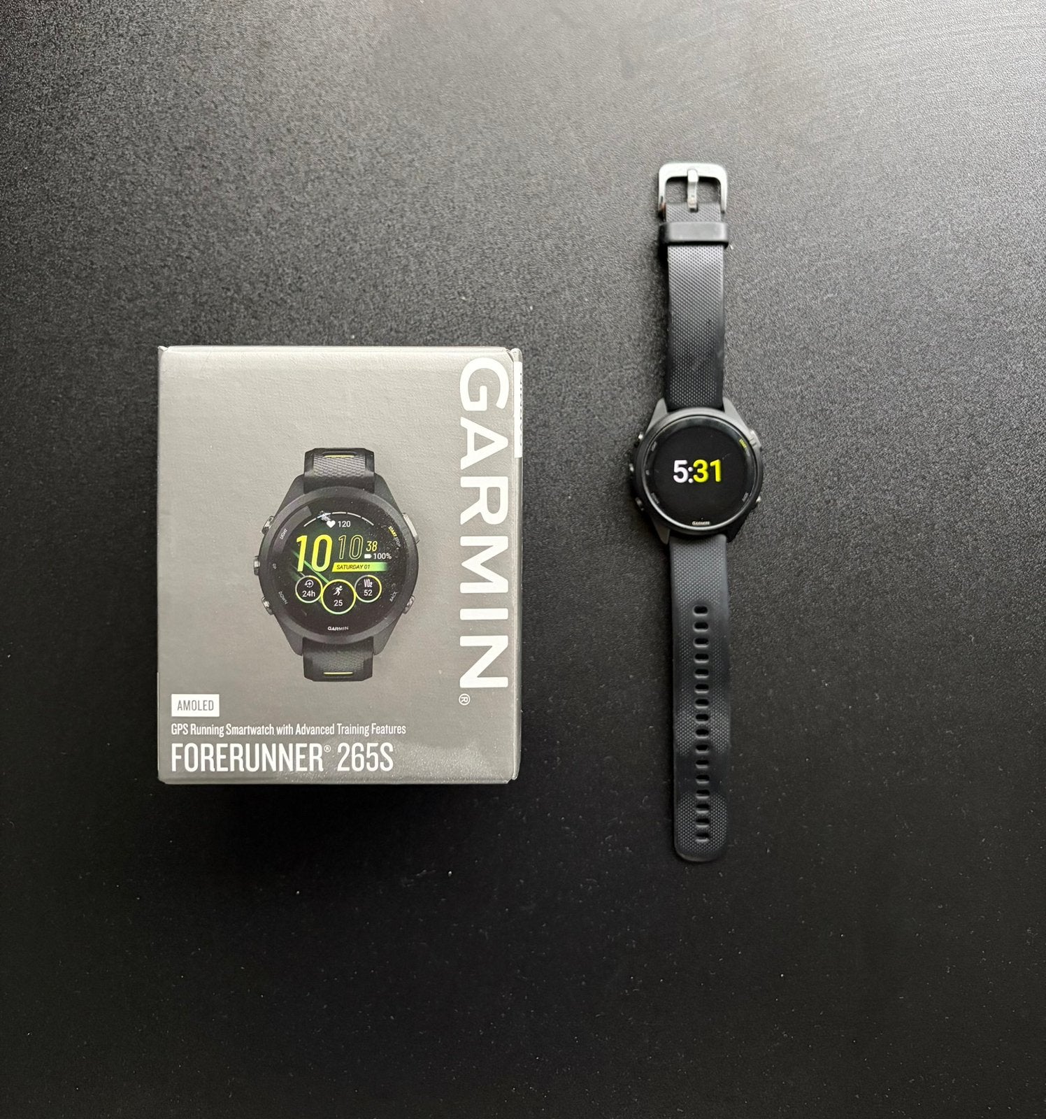 Garmin Forerunner 265S - Zwart, Sieraden, Tassen en Uiterlijk, Smartwatches, Ophalen, Zo goed als nieuw, Zwart, Android
