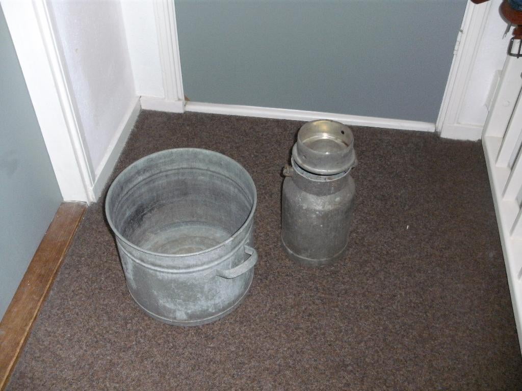 retrowasteil + karnemelkbusje in hele mooie staat, Ophalen of Verzenden