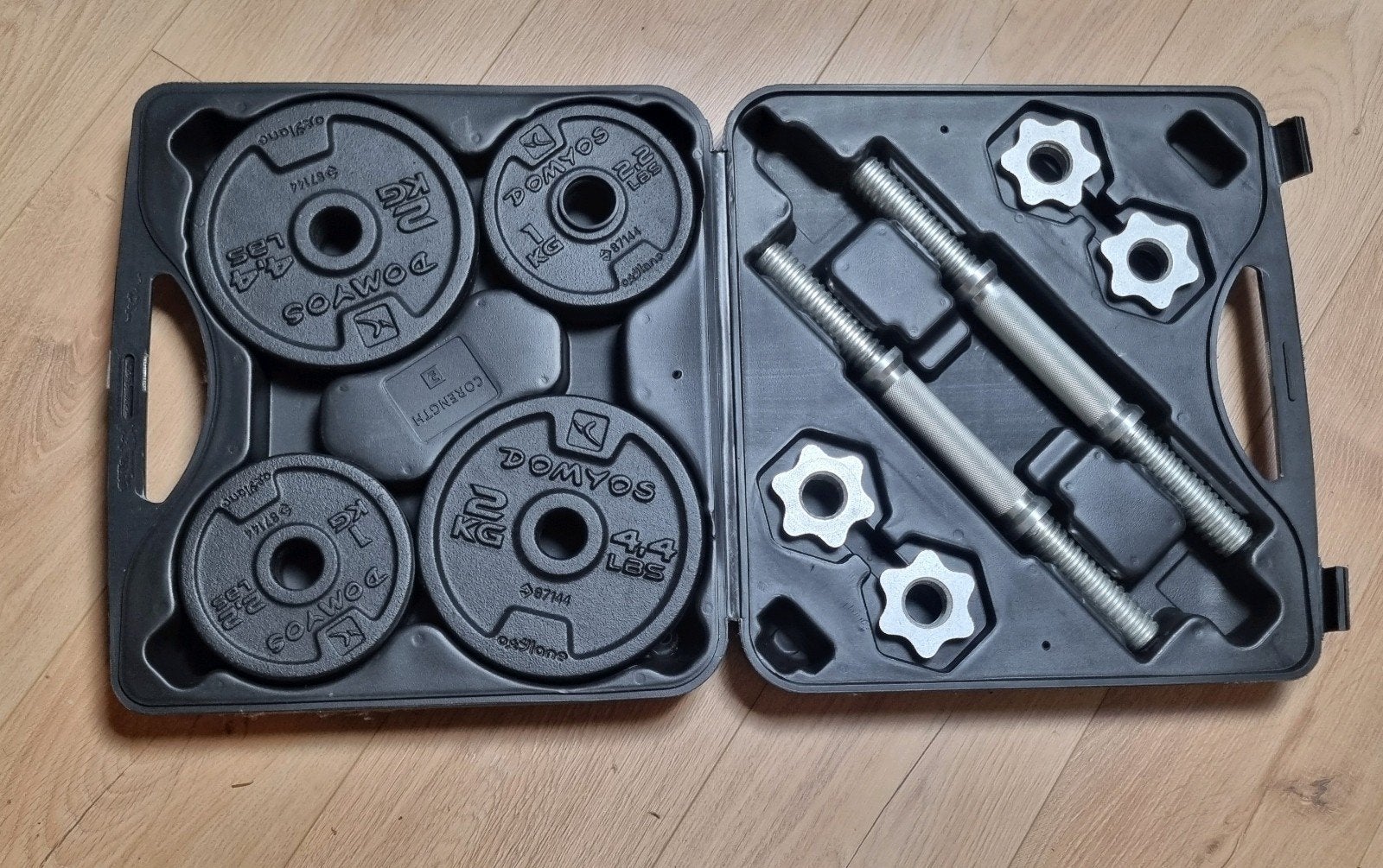Domyos Halterset 20 kg - Zo goed als nieuw, Ophalen, Zo goed als nieuw, Rug, Halterset