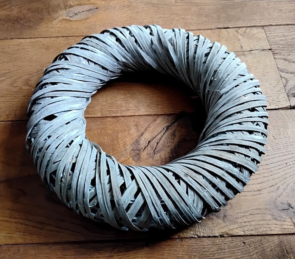 Hele dikke krans met ijzeren frame, 40 cm, Ophalen of Verzenden, Gebruikt, Hout