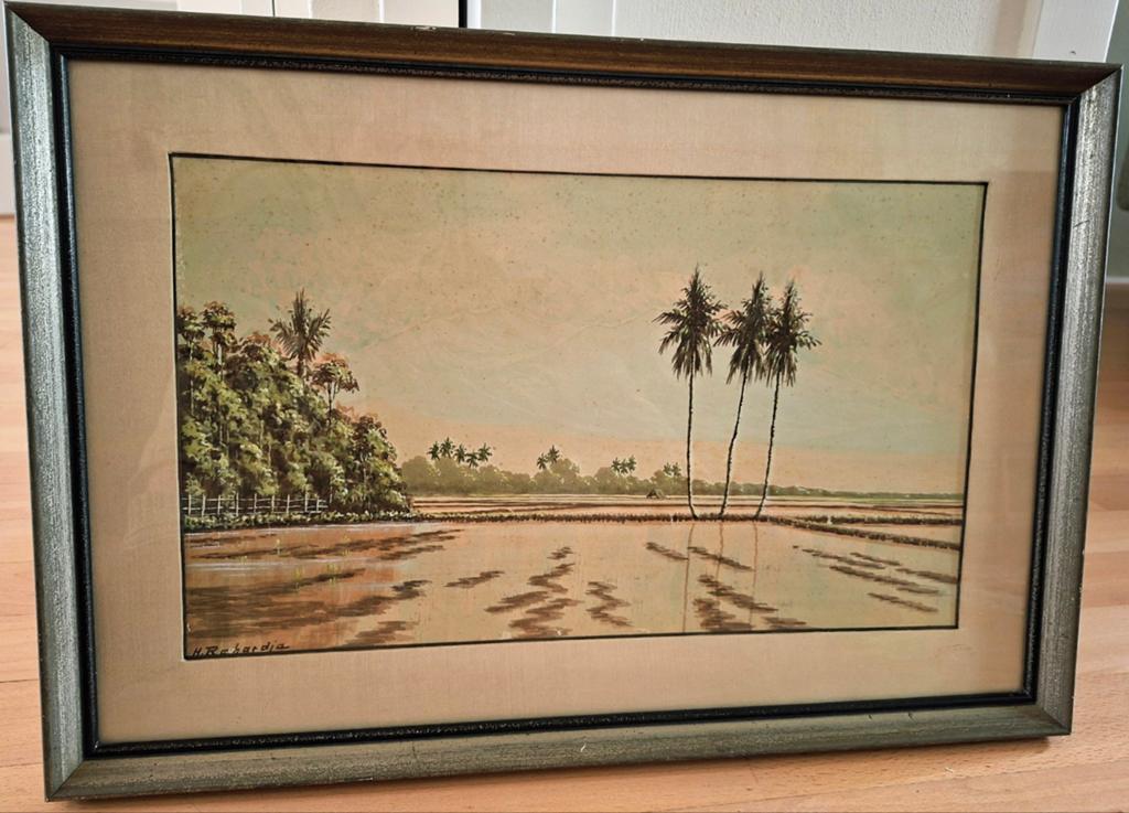 2 Schilderijen H. Rahardja (1881-1944) - Ingelijst Den Haag, Antiek en Kunst, Kunst | Schilderijen | Klassiek, Ophalen