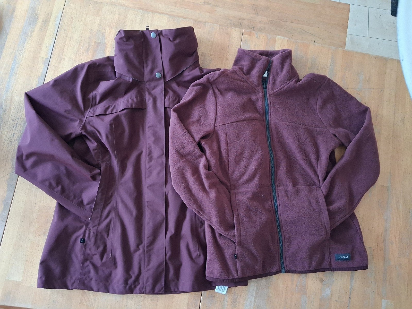 Decathlon Forclaz 3-in-1 wind- en waterdichte damesjas M, Decathlon, Ophalen of Verzenden, Zo goed als nieuw