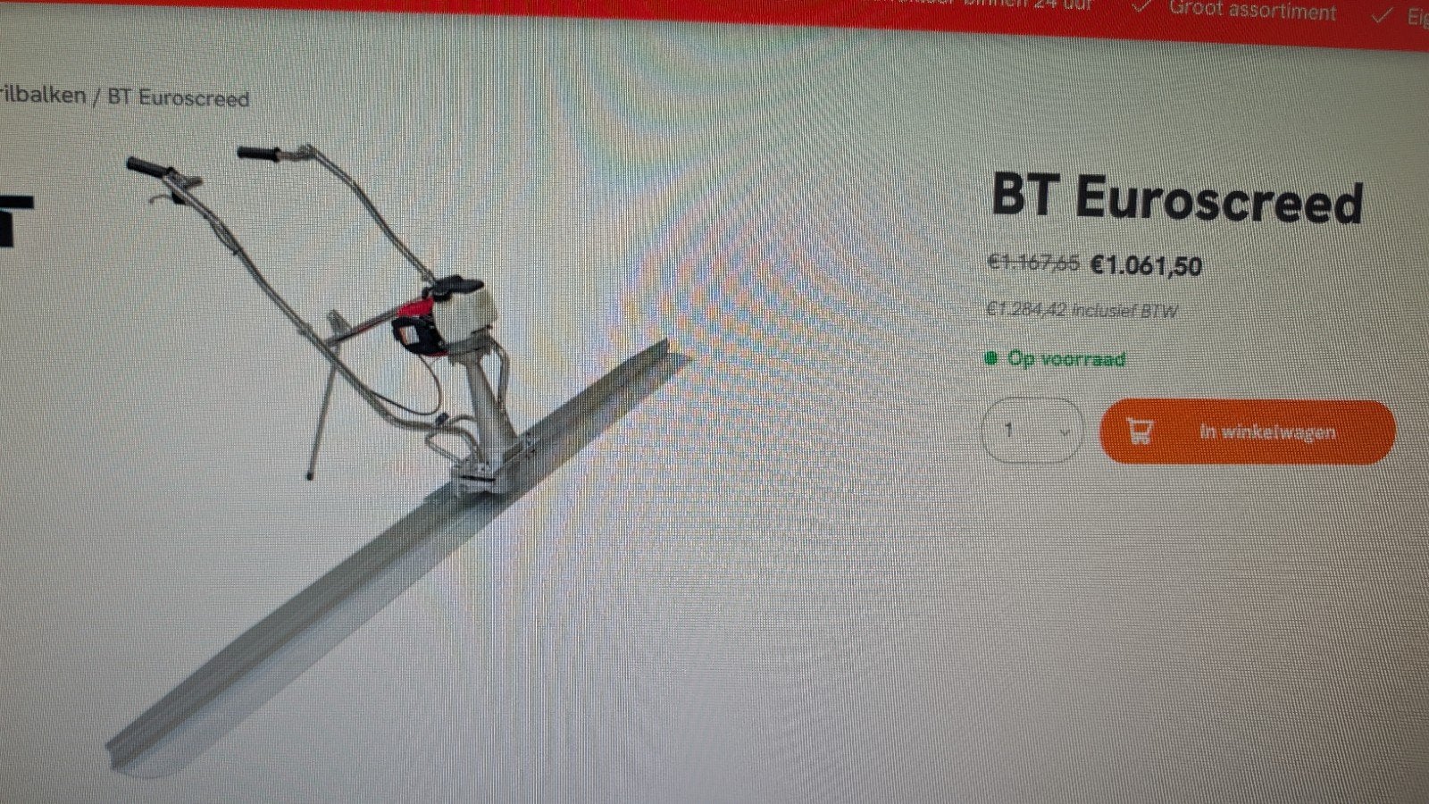 BT Euroscreed CSD-4 Honda GX35 trilbalk, Ophalen of Verzenden, Gebruikt