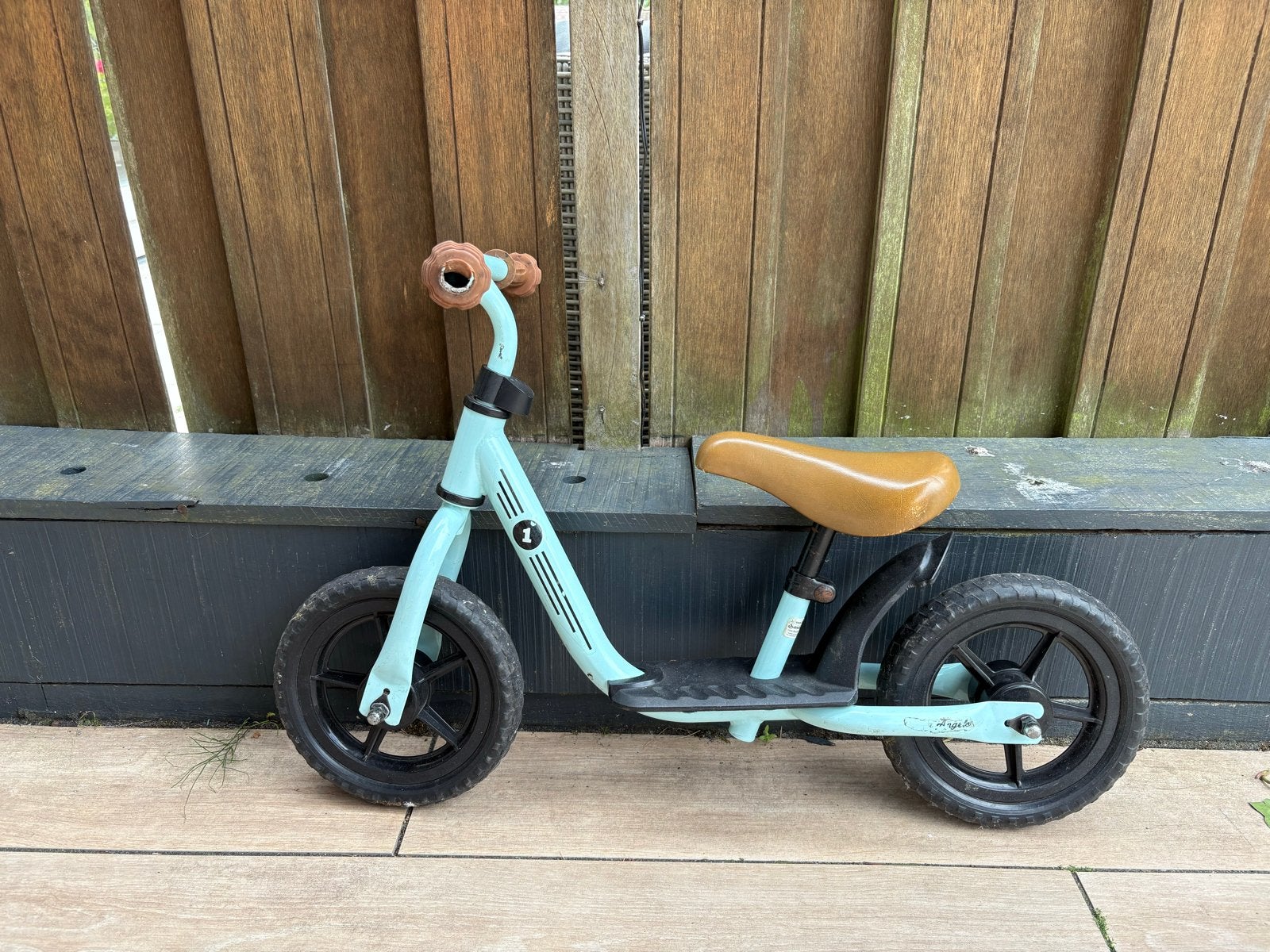 Loopfiets, lichtblauw, Kinderen en Baby's, Speelgoed | Buiten | Voertuigen en Loopfietsen, Gebruikt, Loopfiets, Ophalen