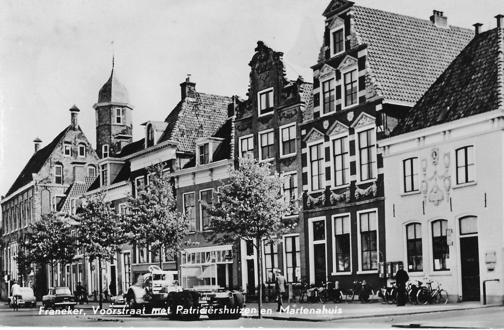 Franeker, Voorstraat - auto vrachtauto, Verzenden, 1940 tot 1960, Gelopen, Friesland