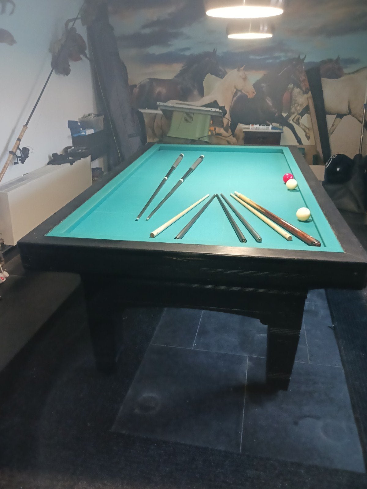 GRATIS: kleinste maat wedstrijdbiljart loopvlak 2 x 1 m, Ophalen, Gebruikt, Biljarttafel