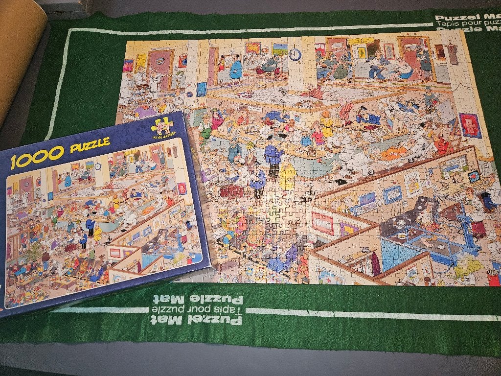 JvH puzzel, Van harte beterschap, 1000st, zgan, Ophalen of Verzenden, 500 t/m 1500 stukjes, Zo goed als nieuw, Legpuzzel