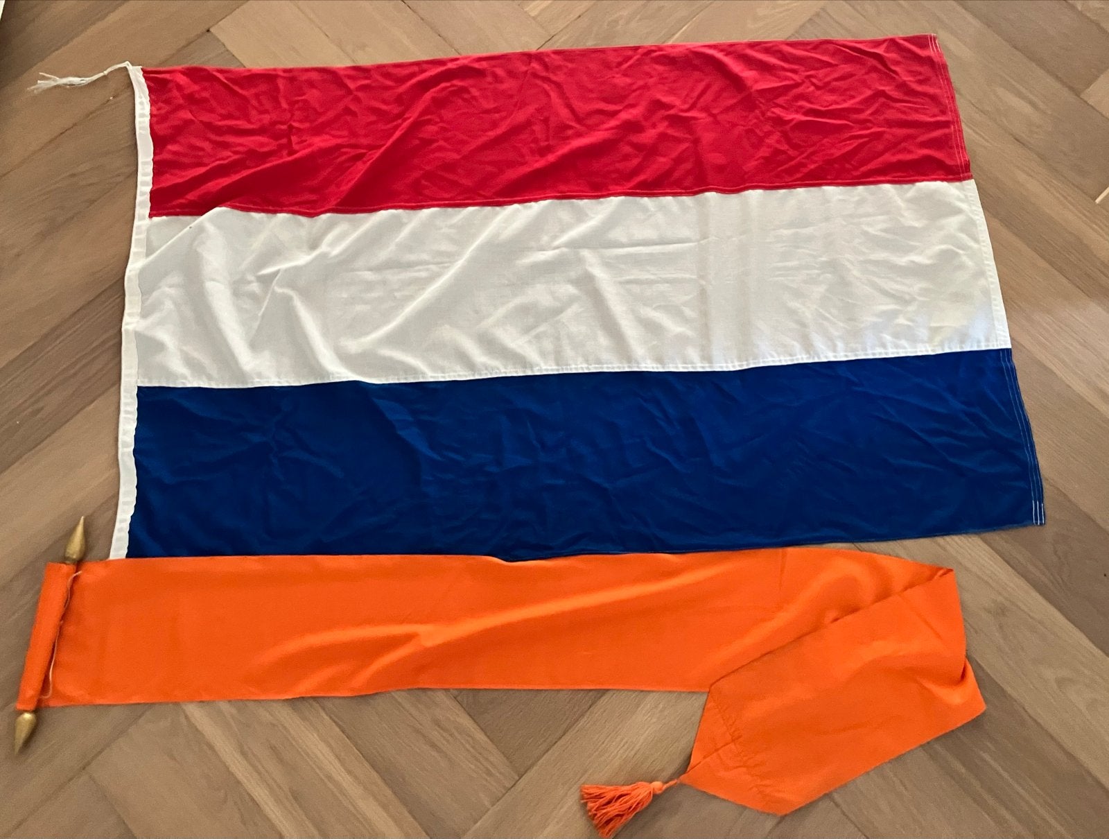 Nederlandse vlag holland met oranje wimpel rood wit blauw, Ophalen of Verzenden, Zo goed als nieuw