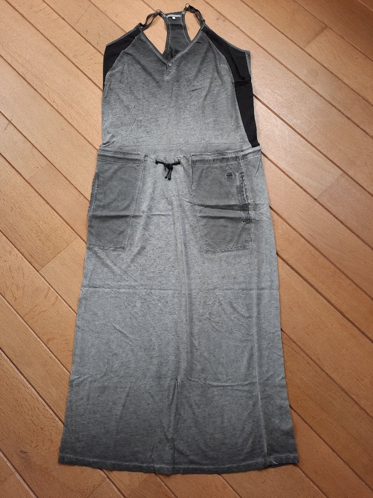 G-Star Woman zonnejurk jurk grijs zwart maat M - zgan -, Kleding | Dames, Jurken, Maat 38/40 (M), Zwart, Ophalen of Verzenden