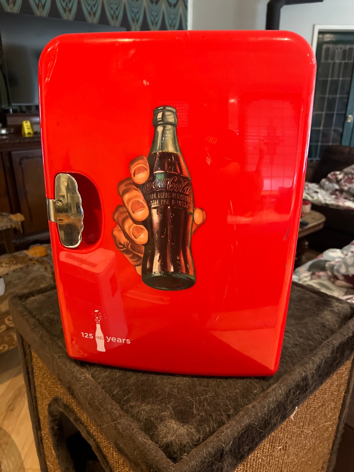 Coca Cola Koelkastje - Werkt, mist accessoires, Witgoed en Apparatuur, Koelkasten en IJskasten, Ophalen, Minder dan 75 liter, Zonder vriesvak