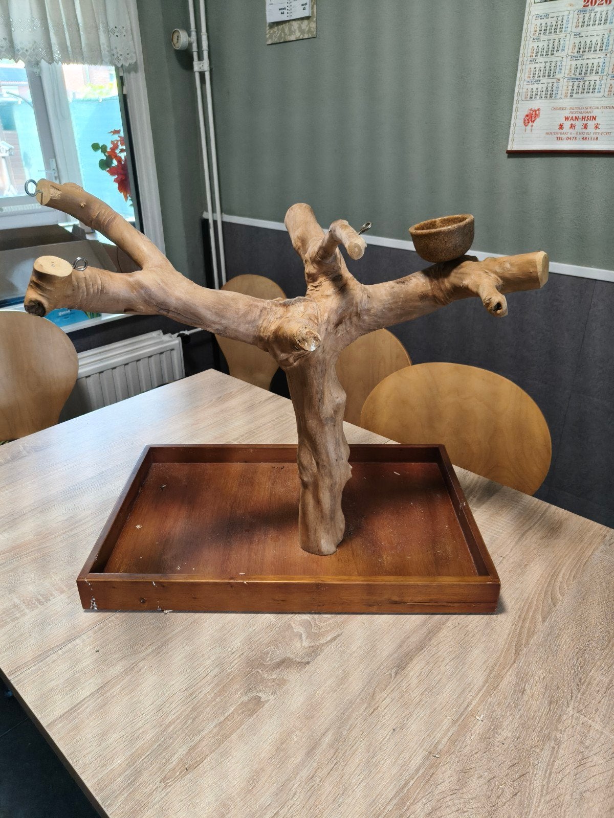 mooie tafel javaboom, Dieren en Toebehoren, Ophalen of Verzenden, Zo goed als nieuw, Speelgoed