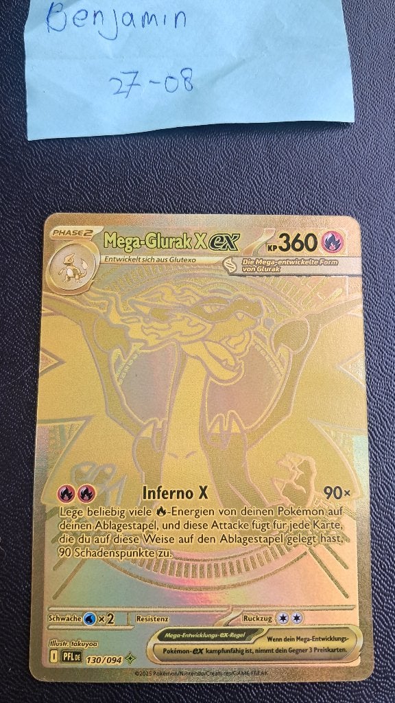 Mega-Glurak X EX (130/094), Ophalen, Nieuw, Losse kaart, Foil