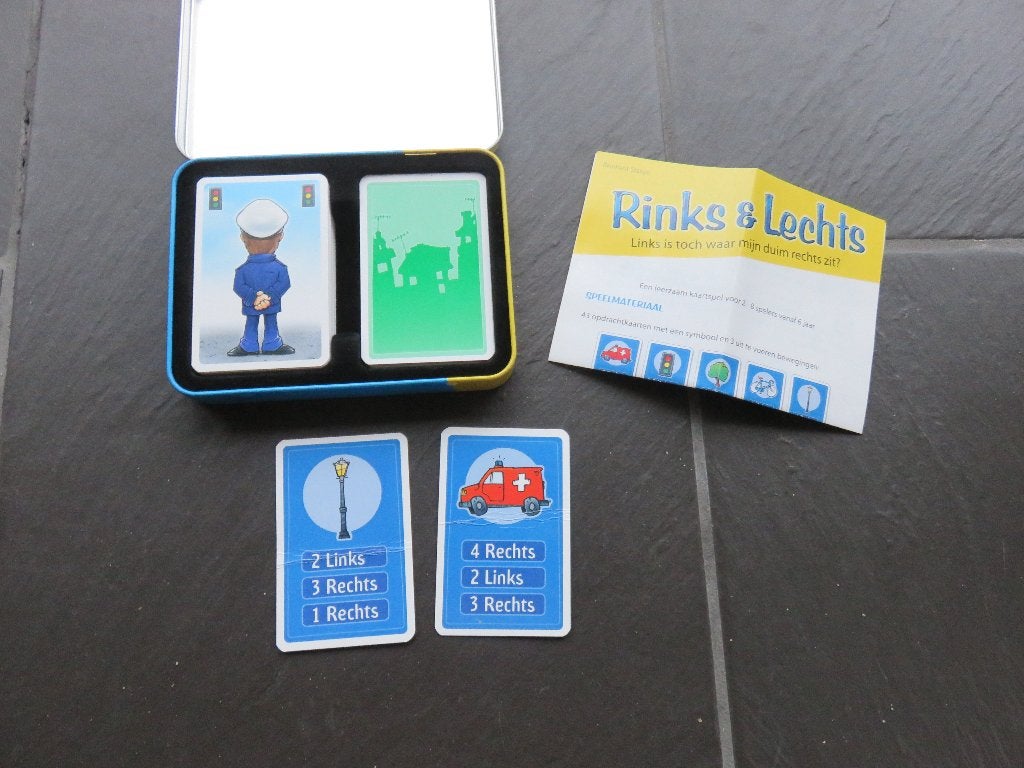 Rinks en Lechts, kaartspel voor spelers vanaf 6 jaar, Ophalen of Verzenden, Gebruikt