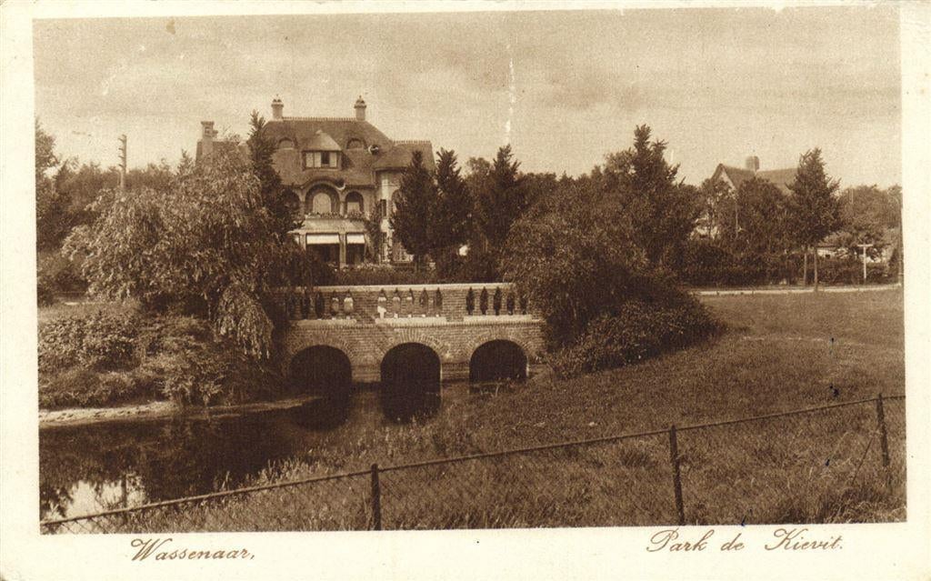 Wassenaar, - Park de Kievit. - 1934 gelopen, Ophalen of Verzenden, Voor 1920, Gelopen, Zuid-Holland