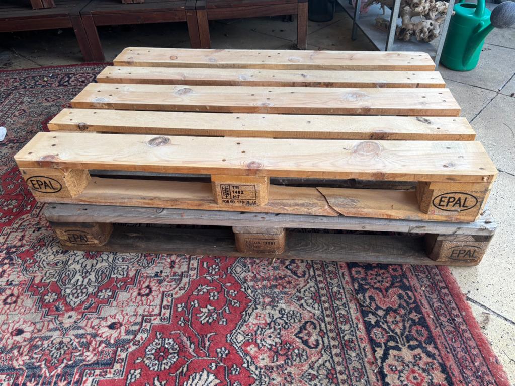 EPAL pallet 2 stuks, Doe-het-zelf en Verbouw, Hout en Planken, Ophalen, 50 mm of meer, Minder dan 200 cm, Vuren