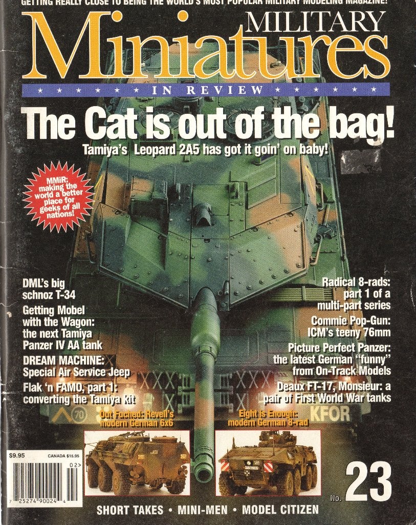 Military Miniatures in Review magazine No 23, Hobby en Vrije tijd, Ophalen of Verzenden, 1:32 tot 1:50, Auto, Overige merken