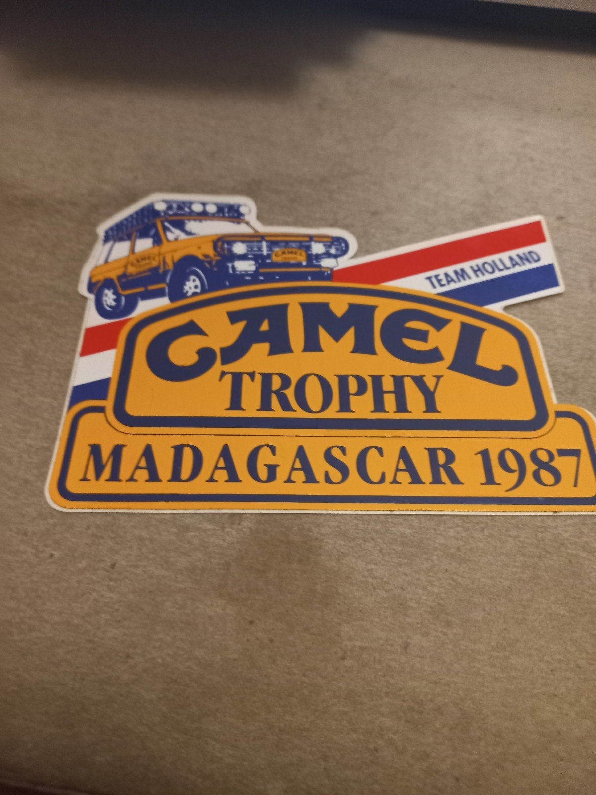 Camel Trophy Madagascar 1987 Sticker - Team Holland, Ophalen of Verzenden