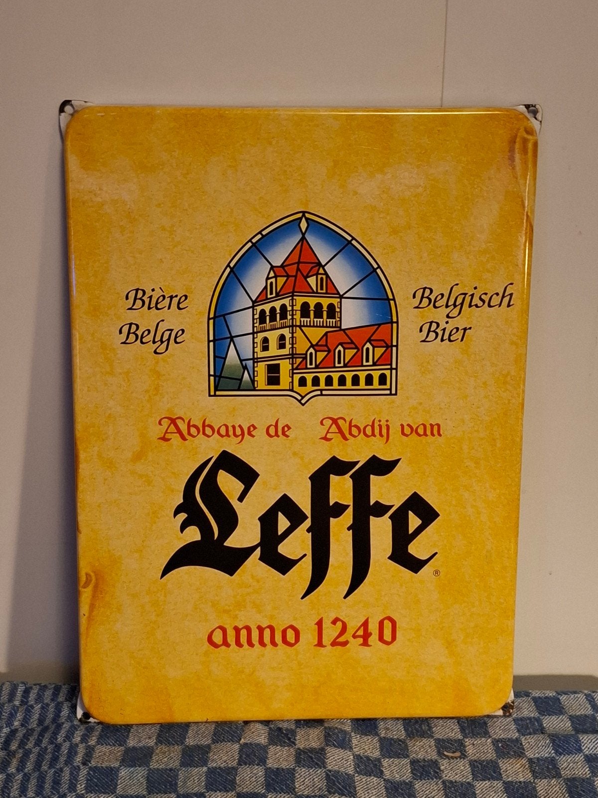 Emaille bord, Verzamelen, Biermerken, Ophalen of Verzenden