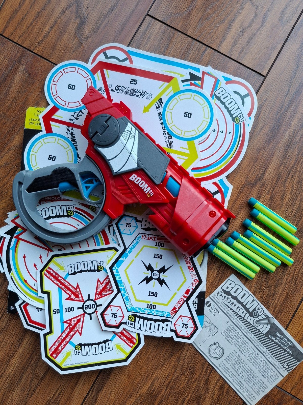 Nerf boom co whipblast geweer
+ pijltjes en doelwit stickers, Ophalen of Verzenden, Gebruikt