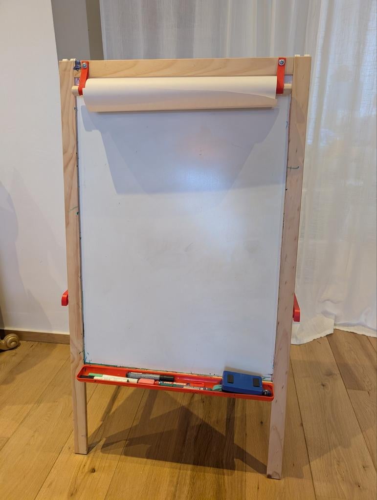 Houten tekentafel / schildersezel met krijt- en whiteboard, Ophalen, Gebruikt, Knutselen