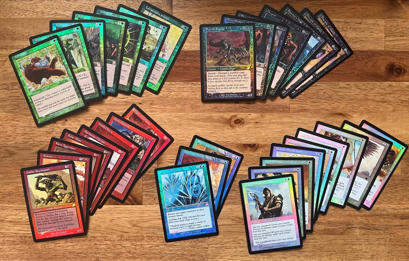 229 MTG Foil kaarten - NM tot EX conditie, Ophalen of Verzenden, Gebruikt, Meerdere kaarten, Foil