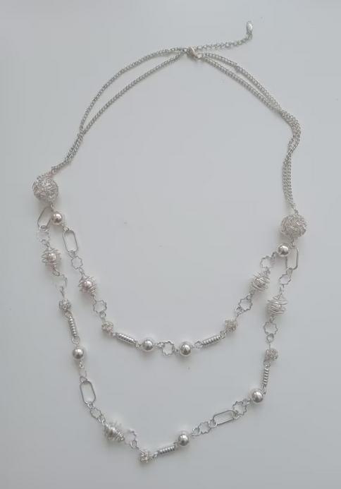 Lange zilverkleurige ketting, nieuw, Oosterveldweg 15, 7274 DZ, Overige materialen, Verstelbaar, Verzenden