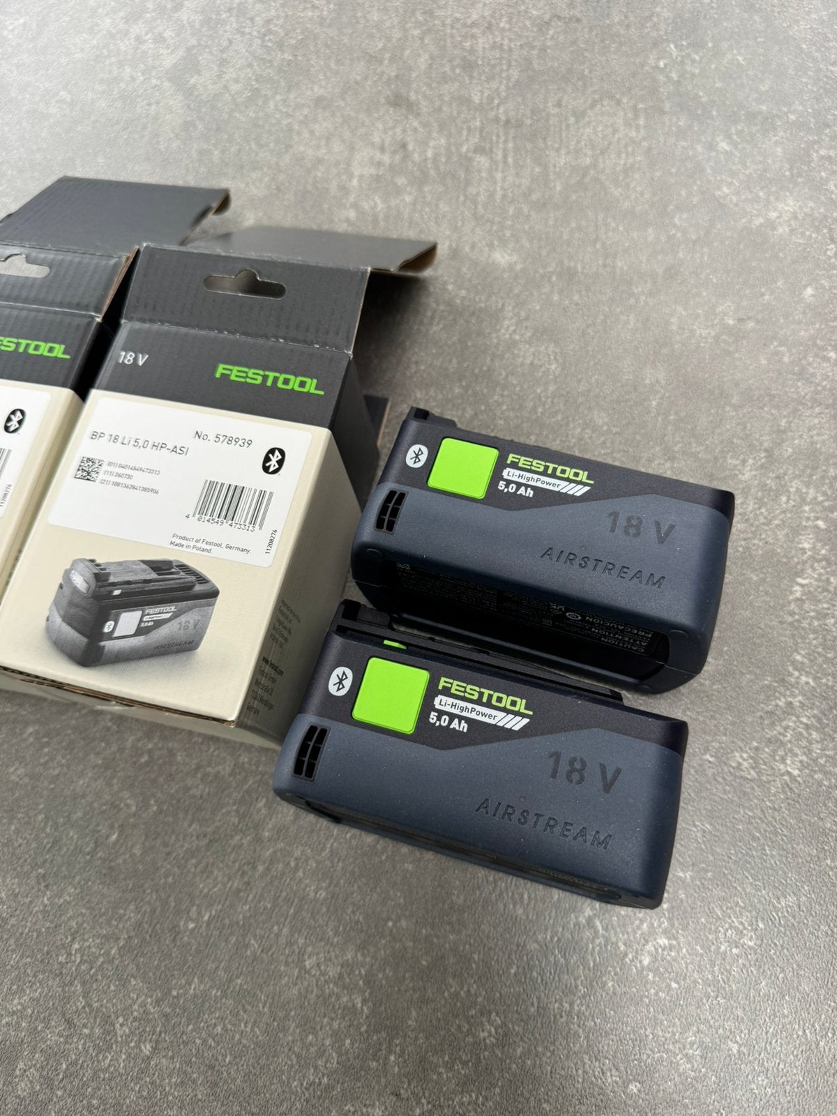 2x nieuwe Festool 18v accu BP 18 Li 5,0HP-ASI, Ophalen of Verzenden, Zo goed als nieuw