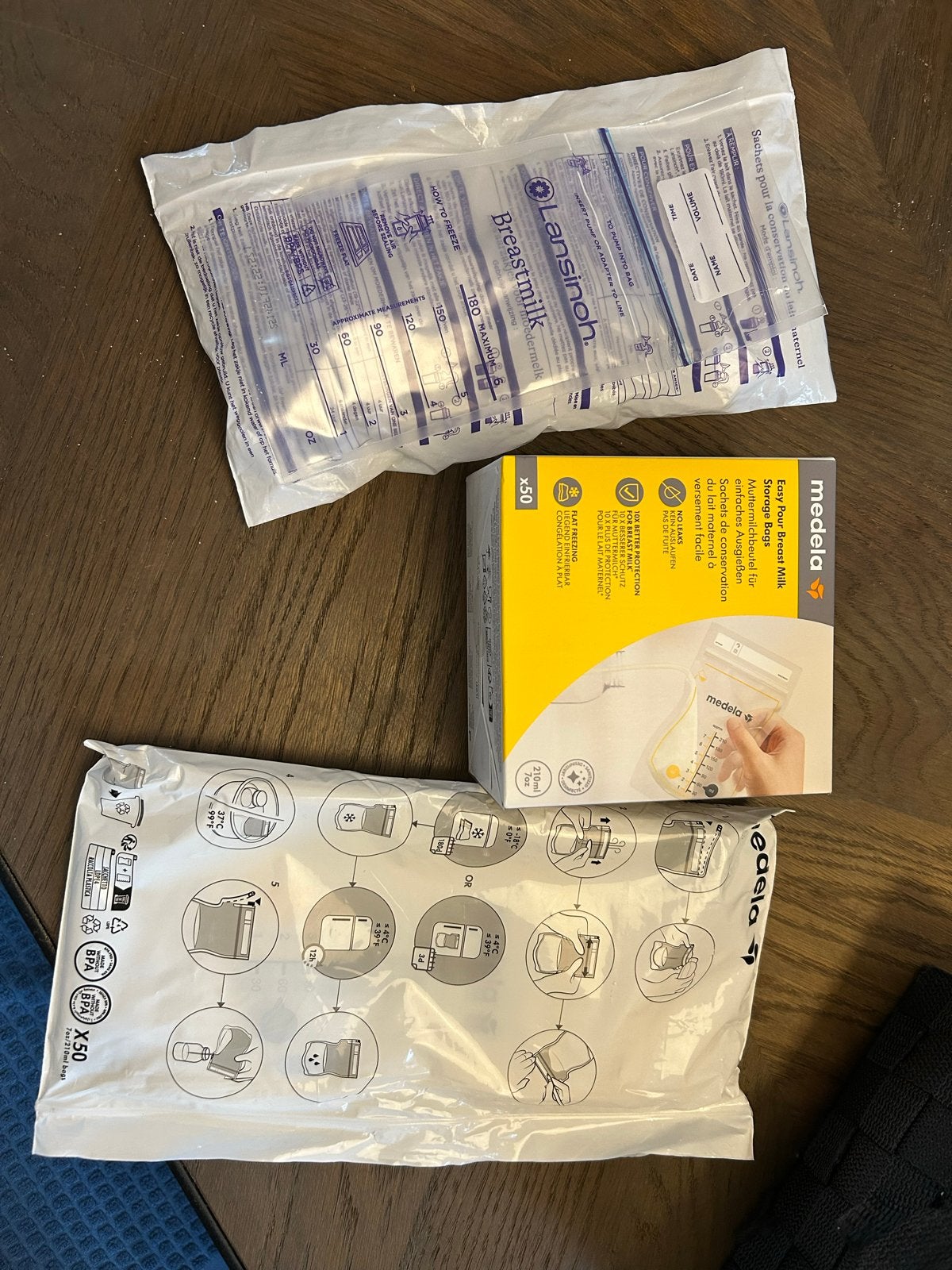 Moedermelk bewaarzakjes Lansinoh & Medela (nieuw, 80 stuks), Kinderen en Baby's, Babyvoeding en Toebehoren, Medela, Bewaarbakje