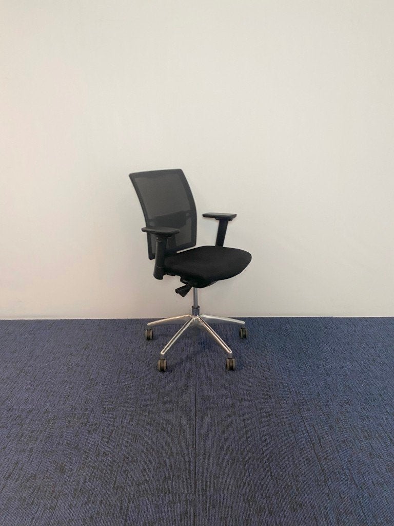Bureaustoel CS Weave, zwart, chroom voetkruis, Ophalen, Gebruikt, Zwart, Stof