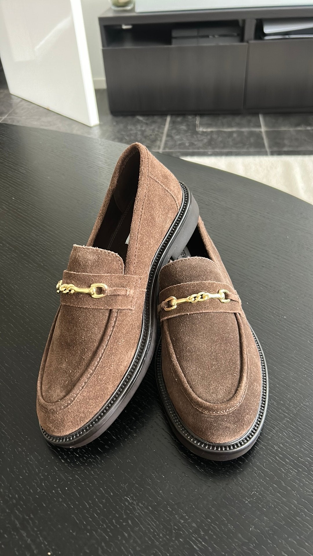 Manfield loafers suede, Kleding | Dames, Bruin, Instappers, Nieuw, Ophalen of Verzenden