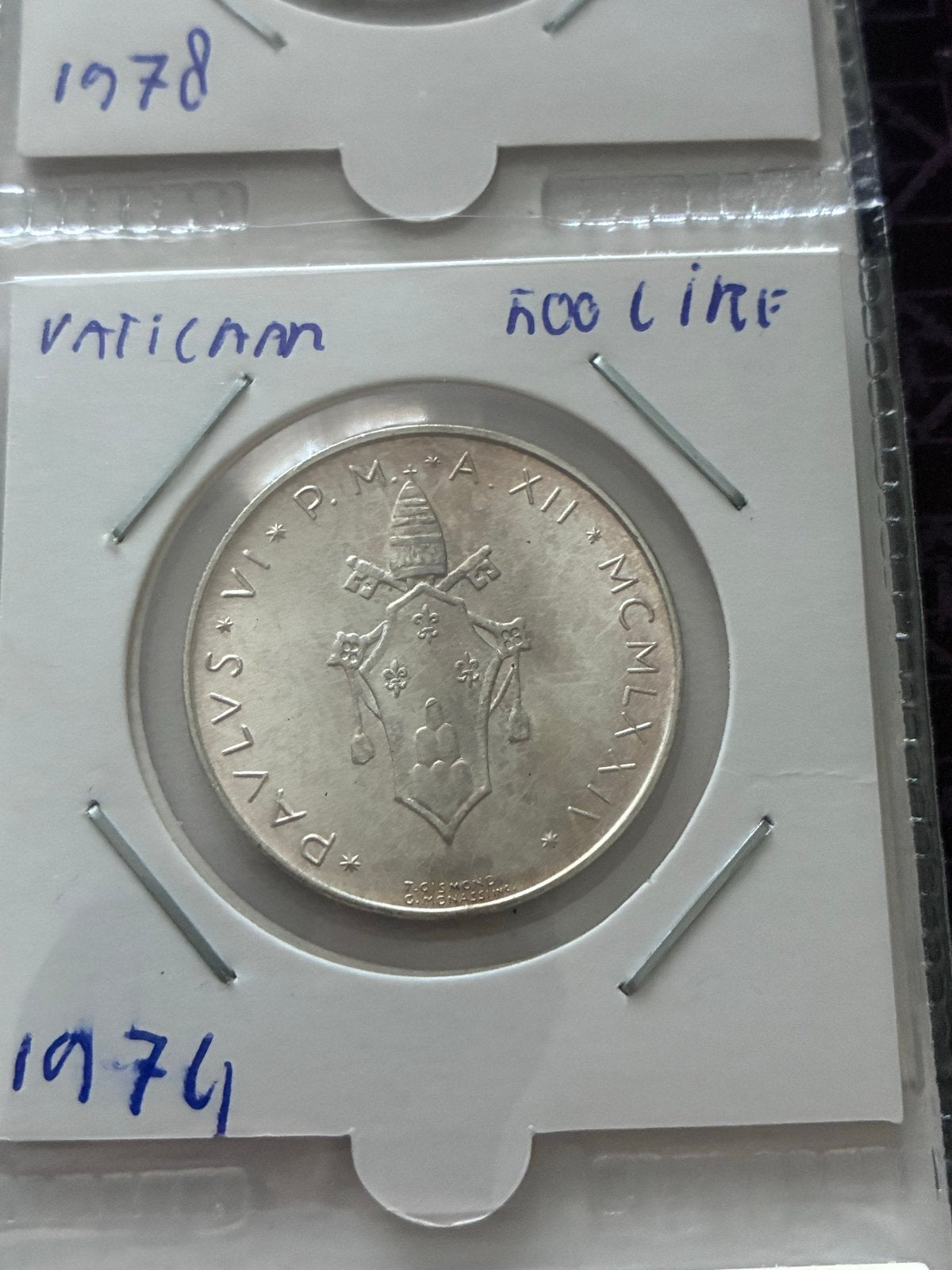 3 x Vaticaan 500 Lire munt Paulus VI, Ophalen of Verzenden, Overige landen, Losse munt, Zilver